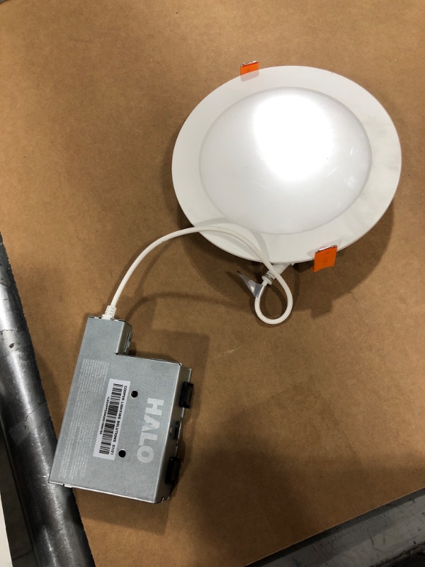 Photo 2 of Halo HLBPH6099FS1EMWR Canless Recessed Downlight w/Remote Driver/Junction Box Integrated LED Kit HLBPH Selectable 2700K, 3000K, 3500K, 4000K, 5000K CCT New Construction 6 inch White
