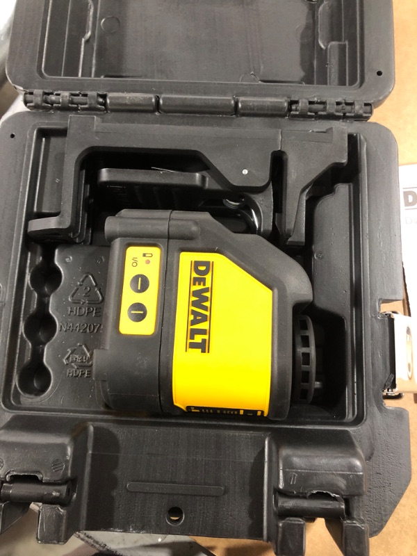 Photo 3 of DEWALT Line Laser, Self-Leveling, Cross Line, Red Beam (DW088K)
