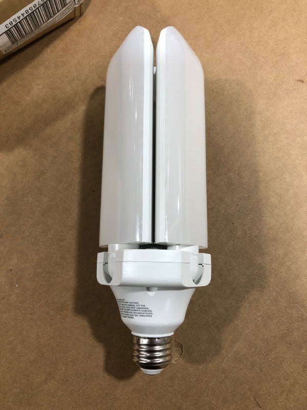 Photo 2 of 300-Watt Equivalent Indoor/Outdoor Garage 3-Panel Foldable LED Light Bulb, 3000K Bright White
