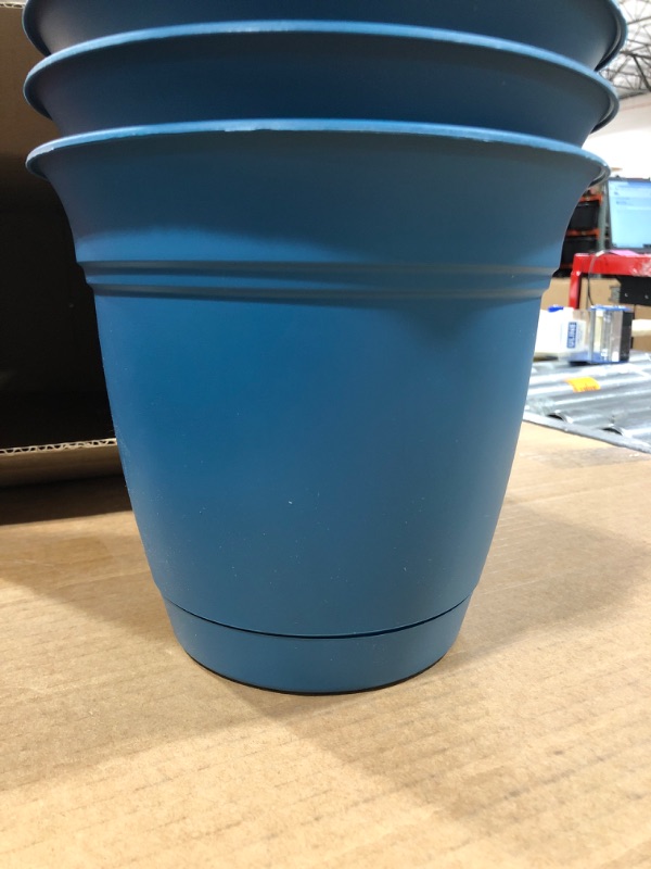 Photo 2 of 12 PACK 7 INCH BLUE POTS FOR PLANTS 