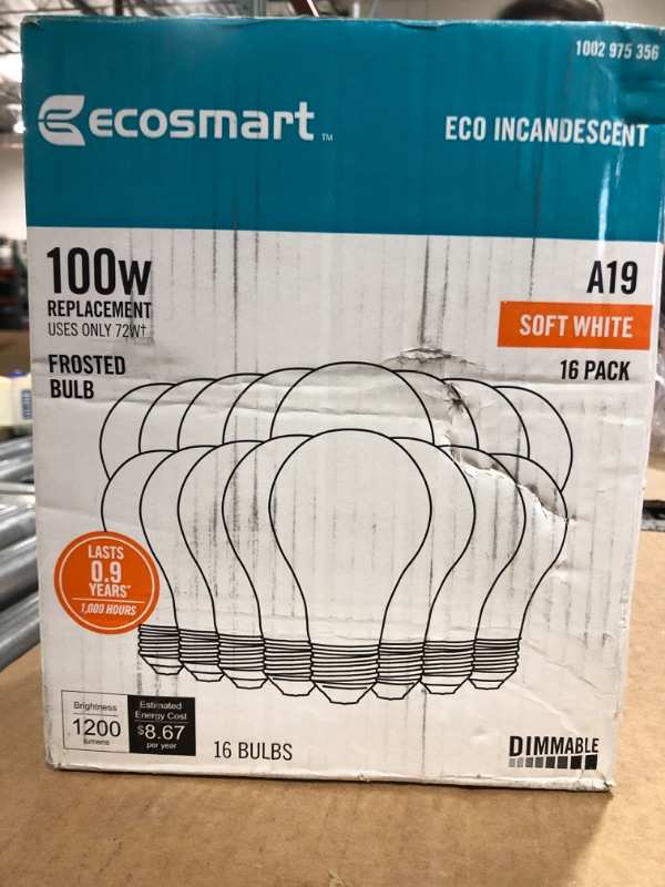 Photo 3 of 40-Watt Equivalent A19 Dimmable ENERGY STAR LED Light Bulb, Bright White (16-Pack)
