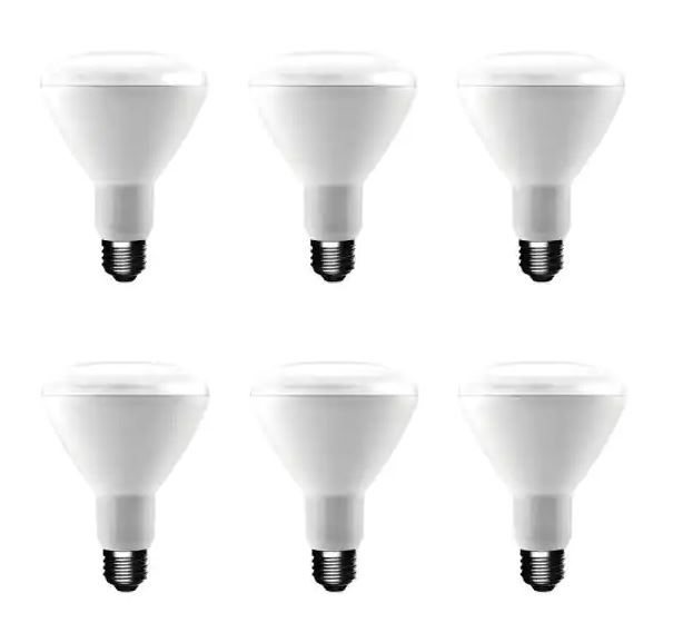 Photo 1 of 65-Watt Equivalent BR30 Dimmable LED Light Bulb Soft White (6-Pack)
