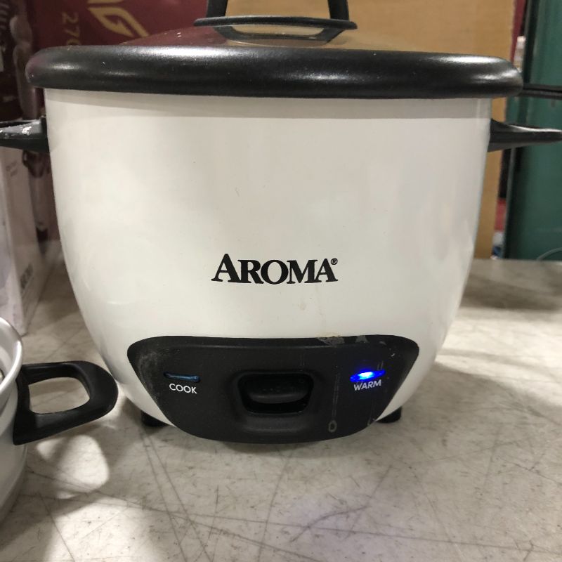 Photo 1 of Aroma - 6-Cup Rice Cooker - White