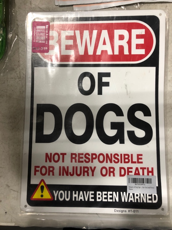 Photo 2 of Beware of German Shepherd Sign,Large Beware of Dog Sign Reflective 10x14 inch Rust Free 30 mil Thick Aluminum,UV Printed Weather Resistant ink,Easy to Mount for Fence (Beware of Dog Will Bite)
