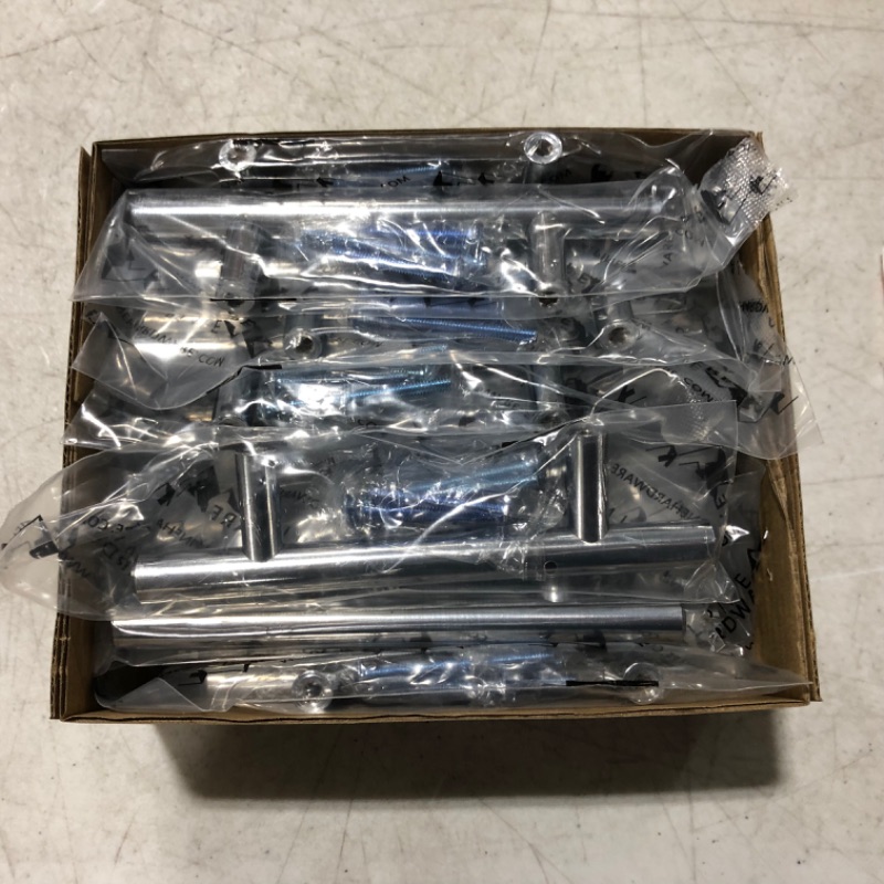Photo 1 of ALPINE HARDWARE Premium Solid Euro Style Bar Handle Pull-25Pack-3 In Hole Center & 5 3/8 In Length-Heavy Stainless Steel Bar Handle Pull W/ Polished Chrome Finish-American Owned Cabinet Hardware
