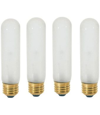 Photo 1 of 40T10/120V -Tubular - 120V - Medium (E26) Base - Incandescent Light Bulb (Frosted, 40 WATT-4 Pack)