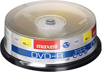 Photo 1 of Maxell 638006 DVD-R Discs 15 Count
