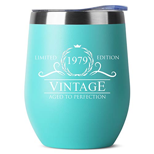 Photo 1 of 1979 41st Birthday Gifts for Women Men Tumbler - 12 oz Mint Stainless Steel Insulated Tumblers - Anniversary Gift Ideas for Husband Wife Mom Dad - Party Decorations Supplies Him Her Cups
