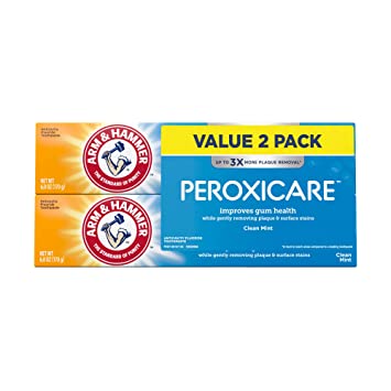 Photo 1 of 2 pack, ARM & HAMMER Peroxicare Toothpaste, TWIN PACK (Contains Two 6oz Tubes) – Clean Mint- Fluoride Toothpaste

