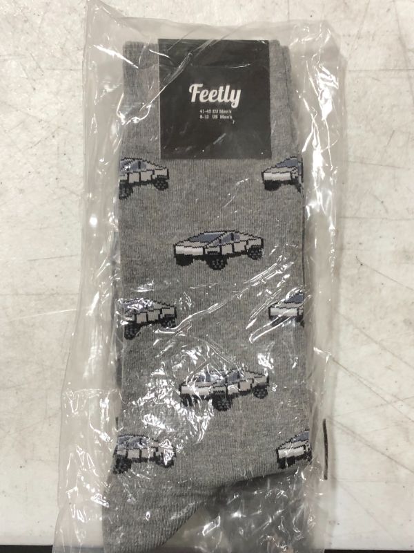 Photo 2 of Funny Socks Cool socks Cybertruck Meme Socks Tesla Elon Musk for Men, Women and Cyborgs mens size 8-12
