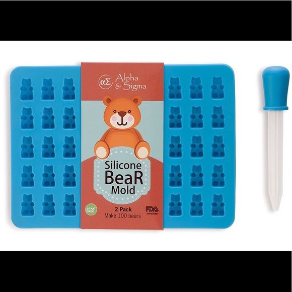 Photo 1 of 2 Pack 50 Cavity Gummy Bear Molds
