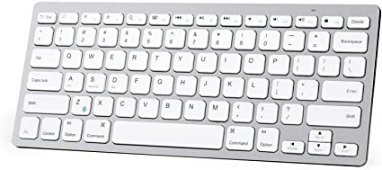 Photo 1 of Ancker Ultra Compact Slim Profile Wireless Bluetooth Keyboard for iOS, Android, Windows and Mac with Rechargeable 6-Month Battery, White
