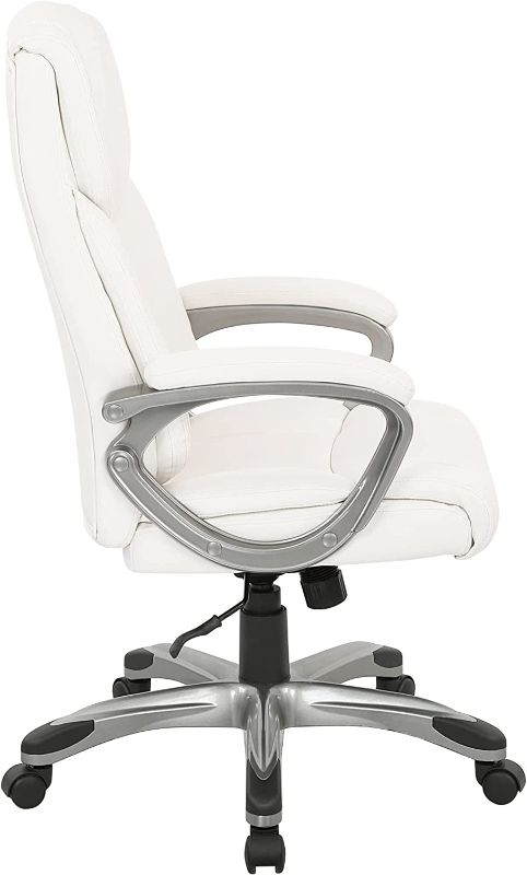 Photo 1 of Amazon Basics High-Back Bonded Leather Executive Office Computer Desk Chair - Cream
