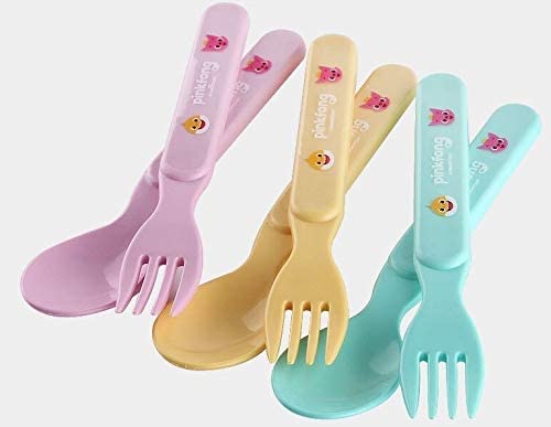 Photo 1 of Baby Shark Plastic Spoon & Fork Set 6 Pcs
