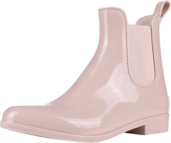 Photo 1 of  Women's Short Rain Boots Waterproof Ankle Raining Shoes Anti-Slip Size 39 Pink Color 