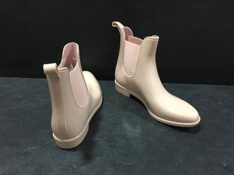 Photo 3 of  Women's Short Rain Boots Waterproof Ankle Raining Shoes Anti-Slip Size 39 Pink Color 