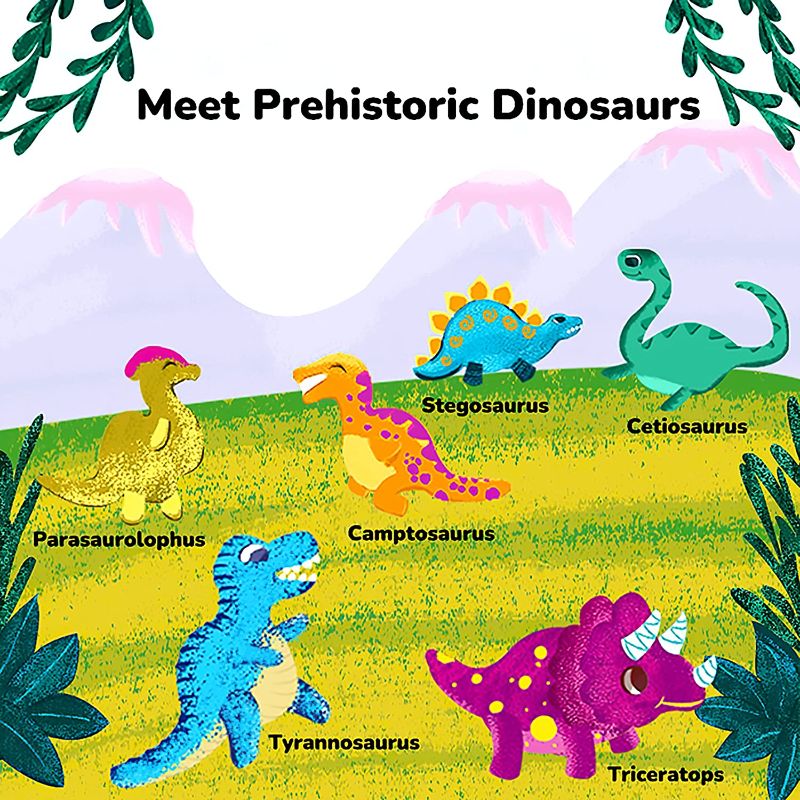 Photo 1 of Aviaswin Dinosaur Painting Kit for Kids, Arts and Crafts for Kids Ages 6-8, 8-12, 6 Dino Figurines Playset, Gifts for Boys and Girls
