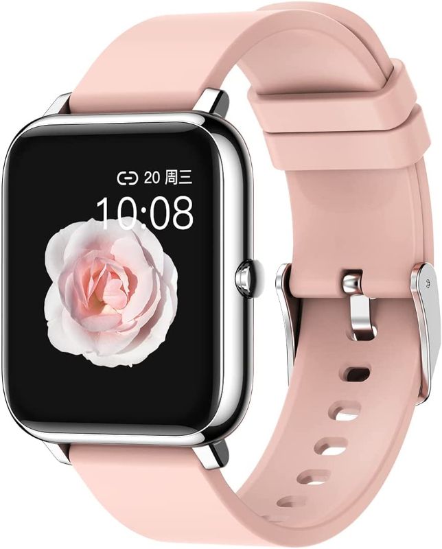 Photo 1 of Smart Watch for Women Girls Pink, Full Touch Screen Fitness Tracker Watch with Heart Rate, Blood Pressure, Sleep Monitor, Waterproof Bluetooth Watch with Message Notification for iPhone Android iOS

