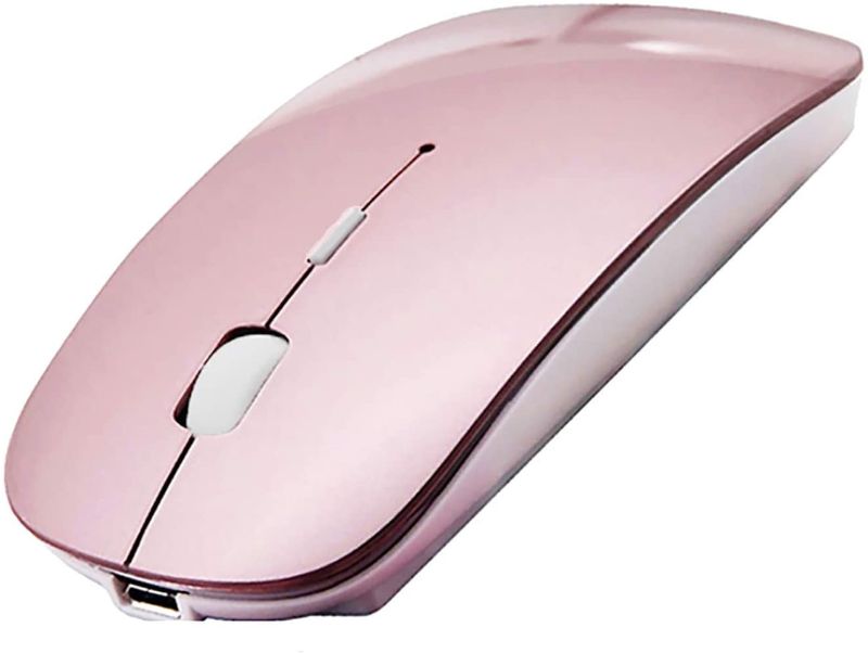 Photo 1 of Bluetooth Mouse for iPad Pro iPad Air Rechargeable Bluetooth Wireless MacBook Pro MacBook Air Mac Laptop Chromebook Windons Notebook MacBook HP PC DELL (Rose Gold)
