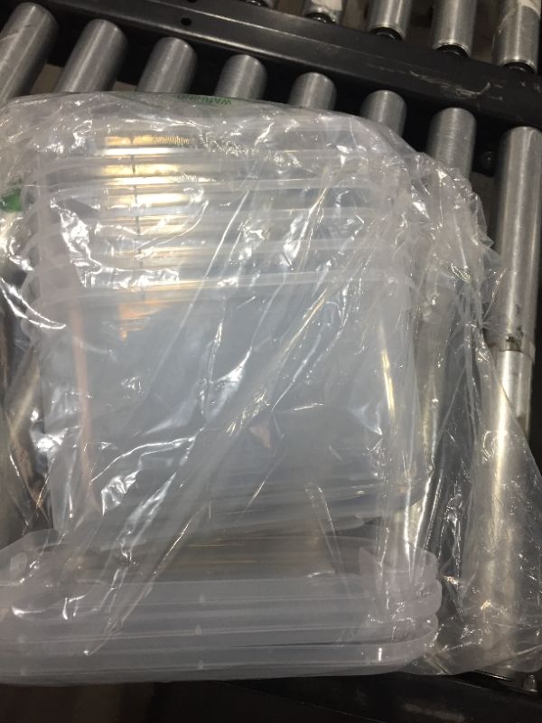 Photo 1 of 6 PACK - PLASTIC STORAGE CONTAINERS