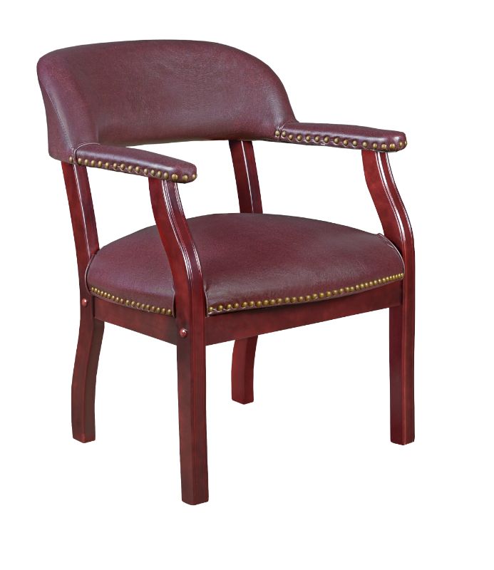 Photo 1 of 9004BY Ivy League Captain Chair - Burgundy Vinyl
