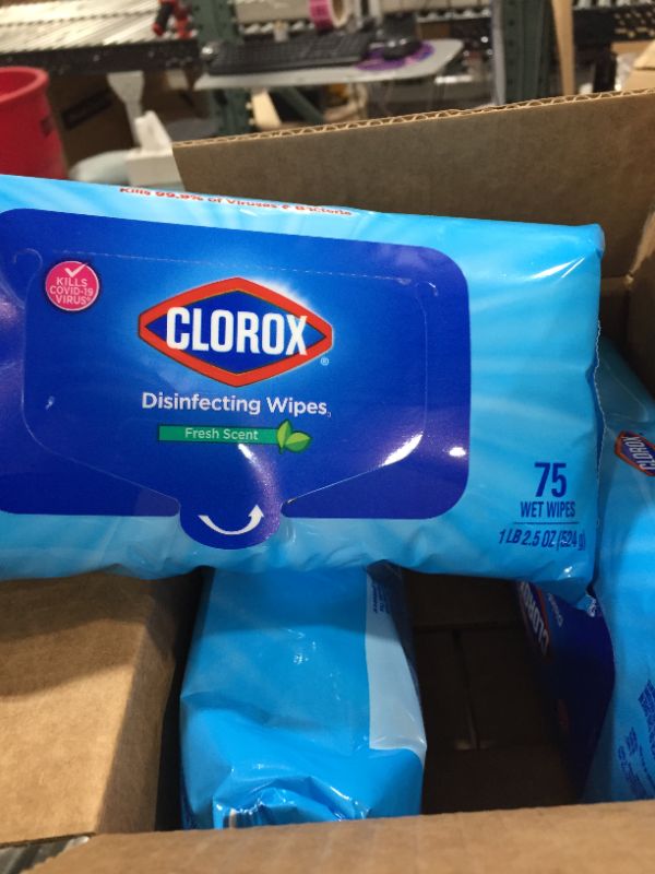 Photo 1 of 6 BOXES!!! - Clorox Disinfecting Wipes Flex Pack Fresh Scent 75 Wipes Each / Pack of 3
