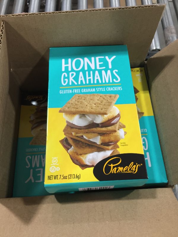 Photo 2 of 2 BOXES - Pamela's Products Gluten Free Graham Crackers, Honey (Pack of 6) = 12 IN TOTAL EXPIRED
