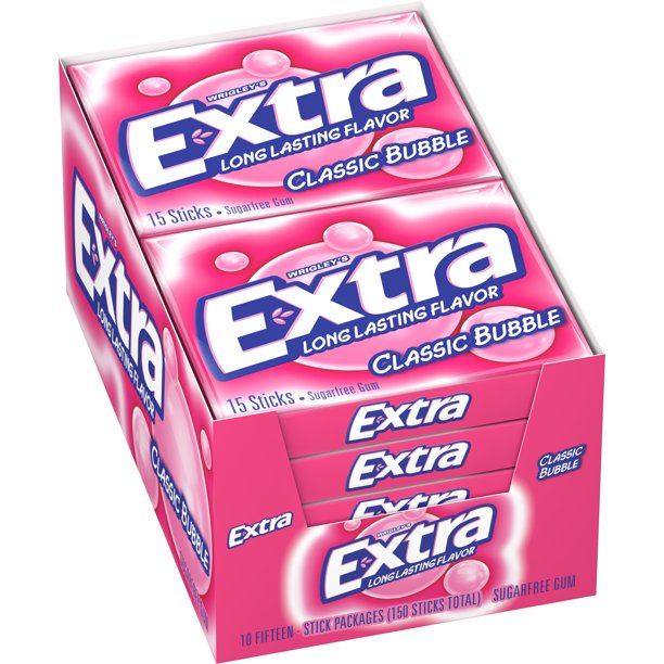 Photo 1 of 3 - EXTRA Gum Classic Bubble Chewing Gum, 15 Pieces (Pack of 10)

