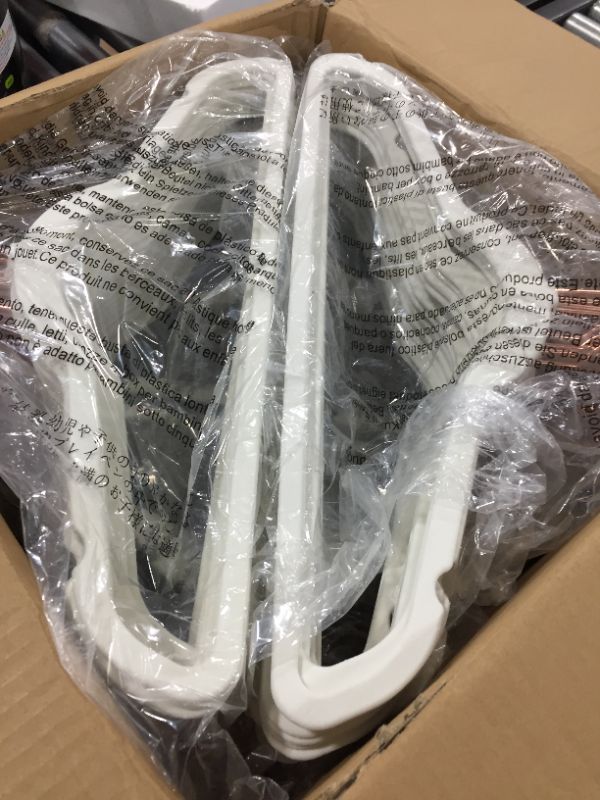 Photo 1 of Amazon Basics Slim, Velvet, Non-Slip Suit Clothes Hangers, Ivory/Rose Gold - Pack of 100
