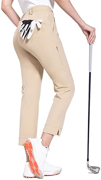 Photo 1 of BALEAF Women's Golf Pants Stretch Lightweight Quick Dry Water Resistant Work Pants with Zipper Pocket small 