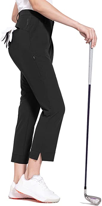 Photo 1 of BALEAF Women's Golf Pants Stretch Lightweight Quick Dry Water Resistant Work Pants with Zipper Pocket MED 