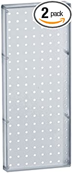 Photo 1 of Azar 770820 Pegboard 1-Sided Wall Panel, Clear Translucent Color, 2-Pack
