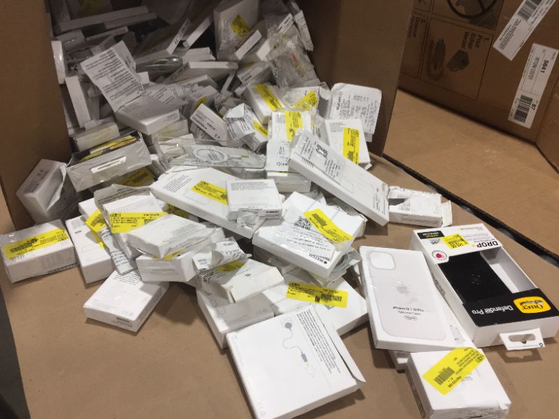 Photo 1 of MISCELLANEOUS BUNDLE MIXTURE OF APPLE LIGHTNING TO USB, USB-C TO LIGHTNING, POWER ADAPTERS, AND MORE 