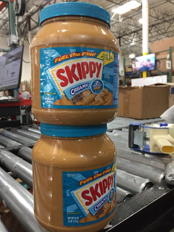 Photo 2 of 2 PACK!!! Skippy Creamy Peanut Butter, 64 Ounce BB MAY 22 2022 