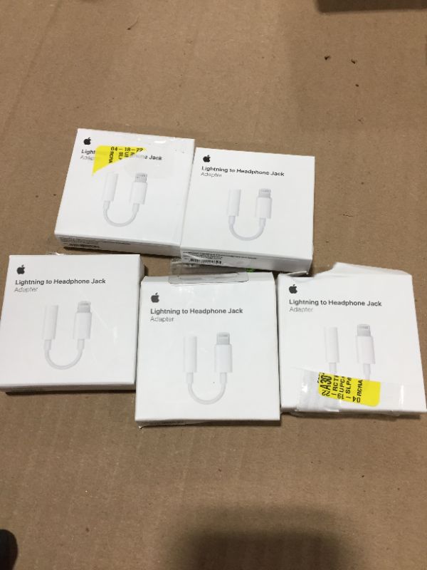 Photo 2 of 5 pack! Apple Lightning to 3.5 mm Headphone Jack Adapter
