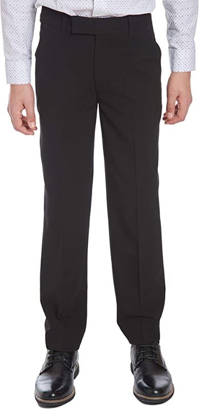 Photo 1 of Calvin Klein Boys' Flat-Front Suit Dress Pant, Straight Leg Fit & Hemmed Bottom, Belt Loops & Functional Front Pockets
