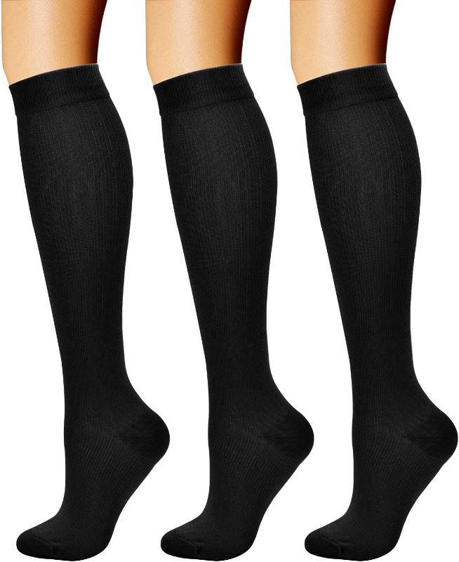 Photo 1 of  3 Pairs Copper Compression Socks for Women & Men Circulation size l/xl
