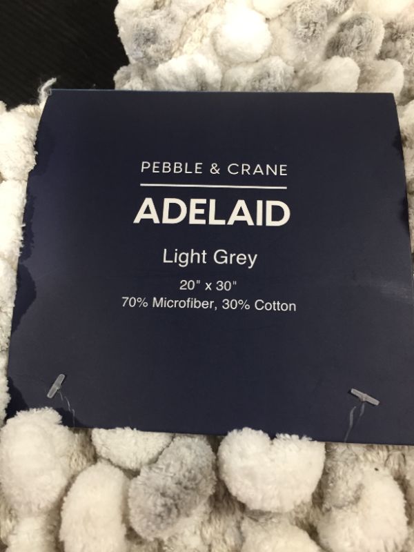 Photo 2 of  pebble and crane adeland light grey 20x30 rug 