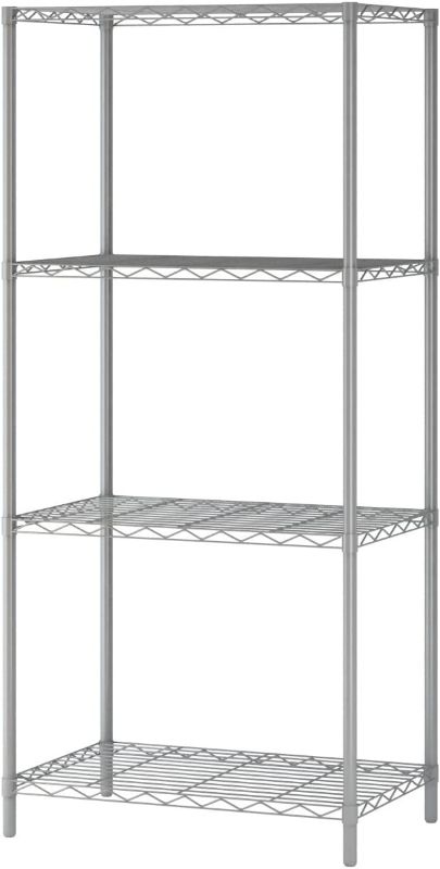 Photo 1 of  4-Tier Wire Shelving 4 Shelves Unit Metal Storage Rack Durable Organizer Perfect for Pantry Closet Kitchen Laundry Organization 
