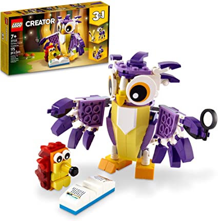 Photo 1 of LEGO Creator 3in1 Fantasy Forest Creatures 31125 Building Kit Featuring an Owl, Rabbit and Squirrel; Animal Toys for Kids Aged 7+ Who Love Creative Fun and Animal Models (175 Pieces)
