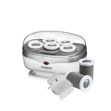 Photo 1 of Conair Instant Heat Travel 1.5-Inch Hot Rollers, White, 5 Count
