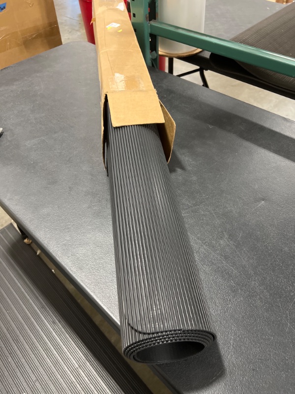 Photo 1 of ClimaTex Indoor/Outdoor Rubber Scraper Mat, Door Mat for Traction and Floor Protection, 36" X 6', Black (9G-018-36C-6)
