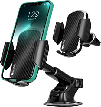 Photo 1 of BesTrix Phone Mount for Car – Car Phone Holder Mount, Dashboard, Windshield, and Air Vent– for All Cars, Installs in Minutes – Holds All Phones up to 6.7”– Phone Holder for Car Dashboard
