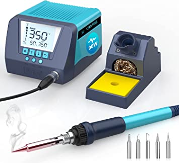 Photo 1 of 90W Soldering Station, BAKON Soldering Iron Station Kit-2.9" LCD Display, Fast Heating Up, Temperature Control, Password Lock, Auto Sleep Mode, 5 Extra Iron Solder Tips
