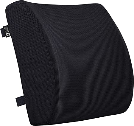 Photo 1 of Back Support for Office Chair - Memory Foam Lumbar Pillow - Large Perfect Cushion for Car, Computer and Desk Seat
