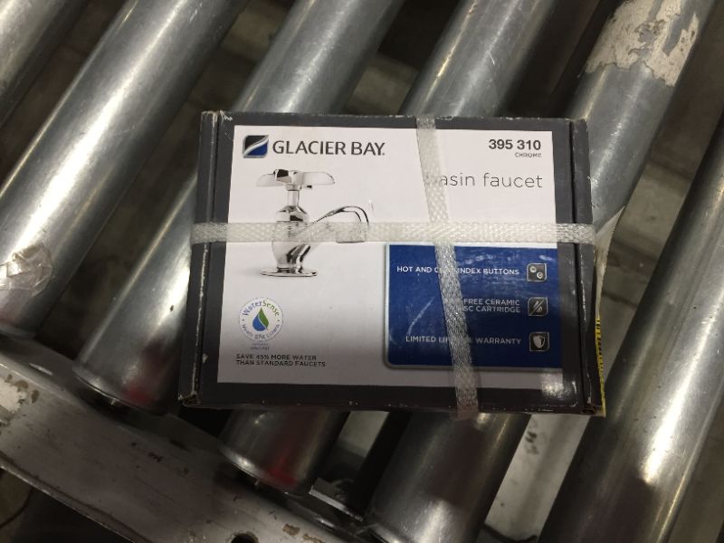 Photo 2 of  Glacier Bay Single Hole Single-Handle Low-Arc Bathroom Faucet in Chrome, Grey