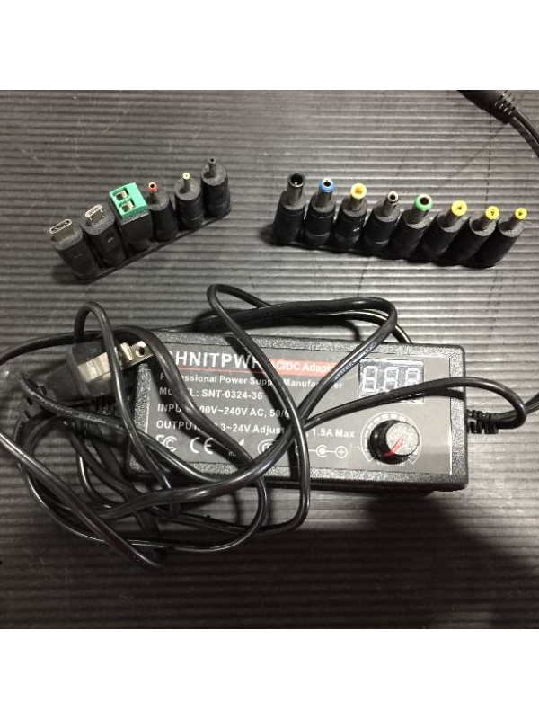 Photo 1 of SHNITPWR 3V ~ 24V 3A 72W Power Supply Adjustable DC Variable Universal AC/DC Adapter AC to DC Converter with 14 Tips 