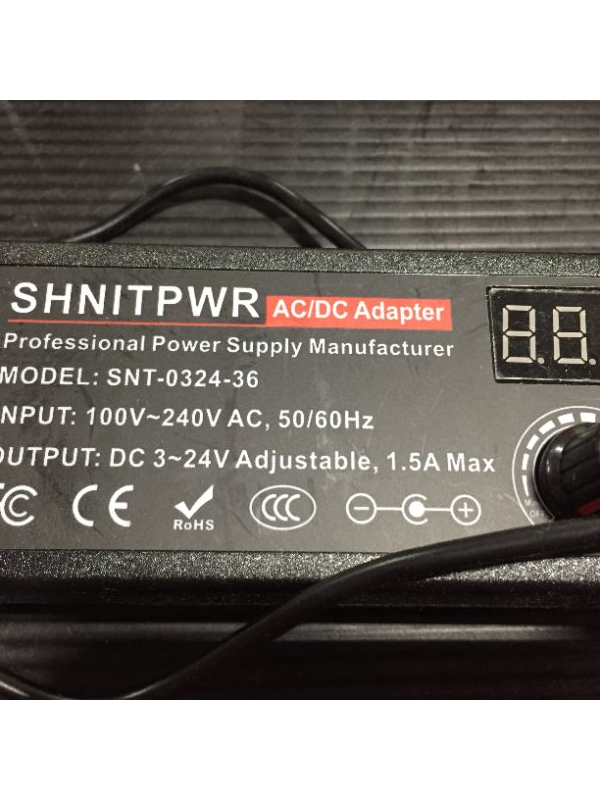 Photo 2 of SHNITPWR 3V ~ 24V 3A 72W Power Supply Adjustable DC Variable Universal AC/DC Adapter AC to DC Converter with 14 Tips 