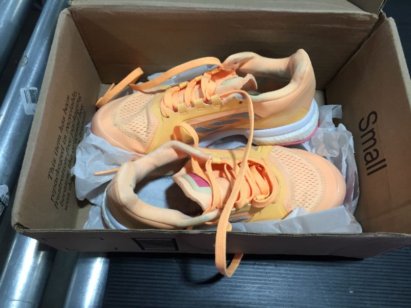 Photo 4 of adidas Women's Courtjam Bounce Tennis Shoe in Acid Orange/Silver Metallic/Hazy Rose size 6