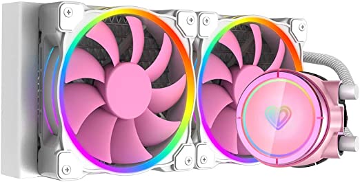 Photo 1 of ID-COOLING PINKFLOW 240 CPU Water Cooler LGA1700 Compatible 5V Addressable RGB AIO Cooler 240mm CPU Liquid Cooler 2X120mm RGB Fan, Intel 1700/115X/1200/2066, AMD AM4 (Remote Control is Included)